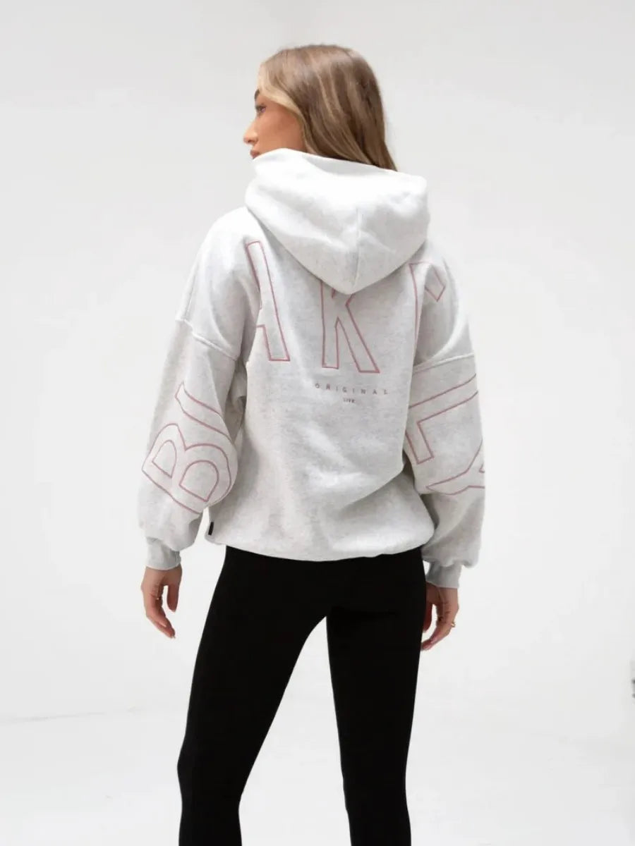 European American Fashion Printed Hooded Hip Hop Sweatshirt 2025 New Cross Border Thickened Versatile Long-sleeved Loose Clothes - ATFH