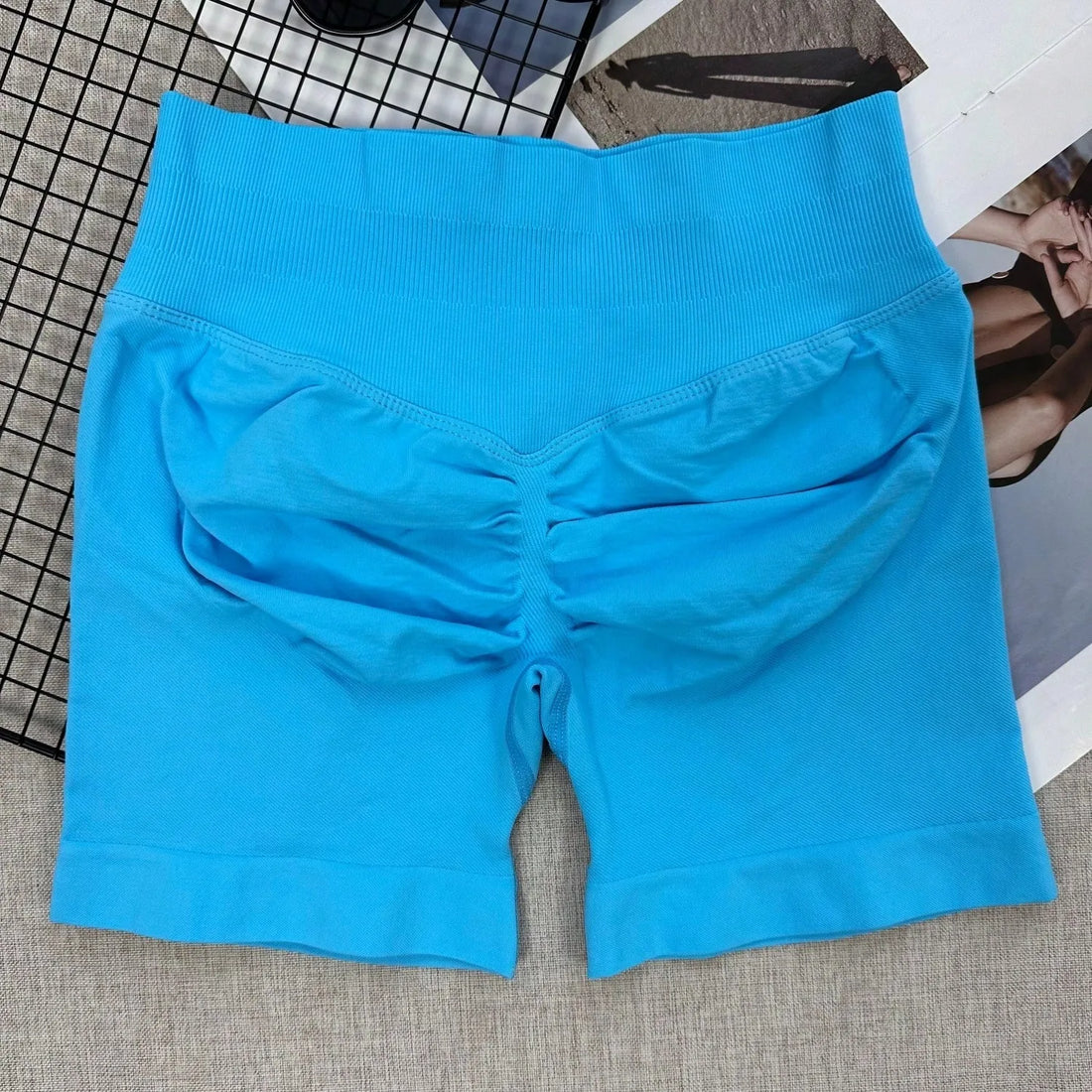 Seamless Yoga Workout Shorts for Women Low Waist Butt Lift Biker Shorts Gym Fitness Activewear Sports Training Shorts