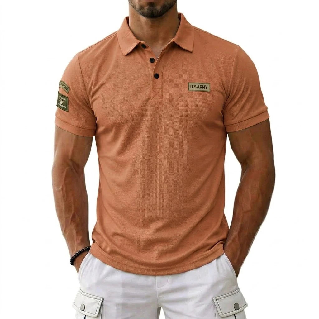 Summer Mens Short Sleeve T-Shirts Lightweight Breathable Polo Shirts for Men Embroidered Gym Luxury Men's Shirts Button Tops