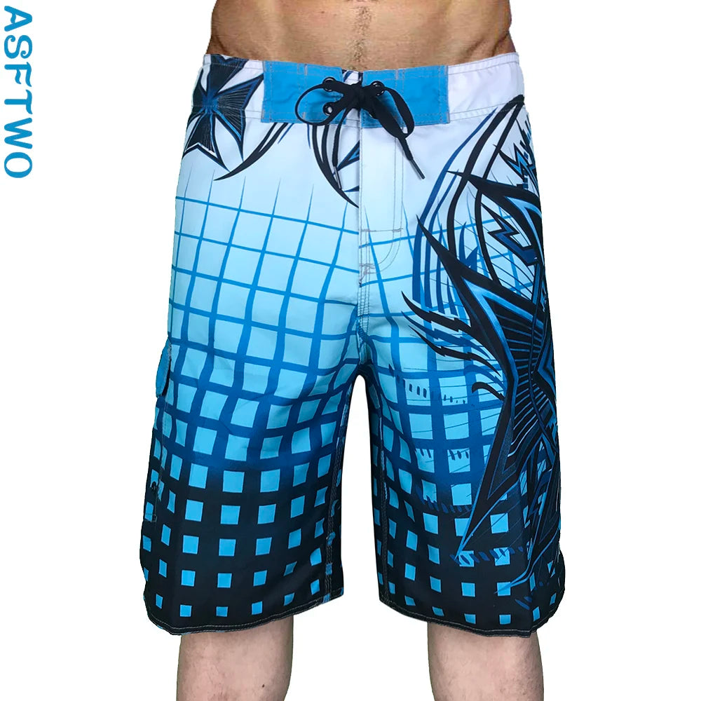 Men's Beach Shorts Trendy Summer Shorts 3D Printing Men's Surf Shorts Swimsuit Beach Shorts Fitness Tracks Running  Hiking Track