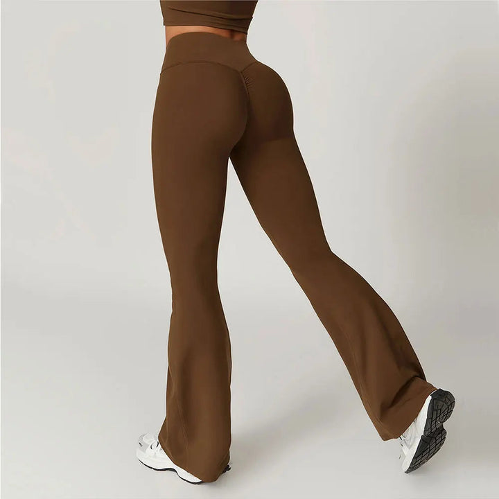 Flare Leggings Yoga Pants Women Bell-bottoms Yoga Tights High Waist Fitness Pants Stretch Gym Workout Sports Push Up Leggings ATFH