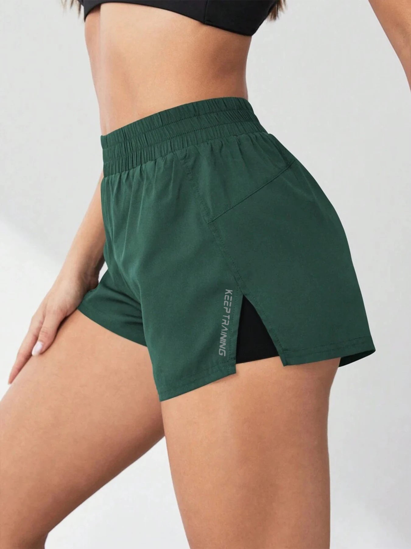 2026 New Style Faux Two-Piece Anti-Exposure Yoga Shorts Sports Shorts Running Fitness Tennis Casual Basic Sports Pants Women's Tahsi Fashion House
