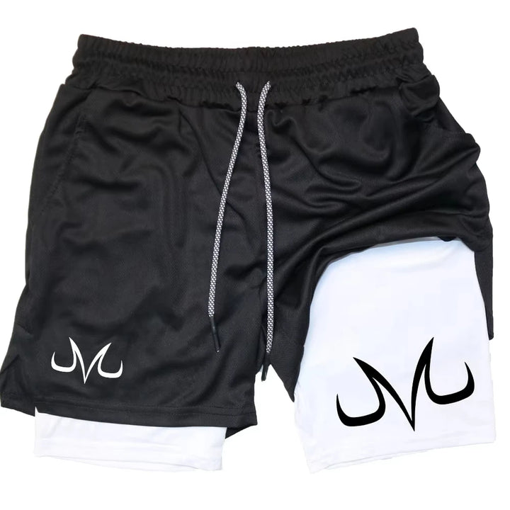 Anime Performance Shorts Toji Printed Men GYM Casual Sports Shorts Workout Running Mesh 2 In 1 Sport Short Pants