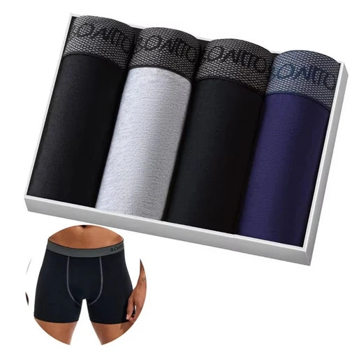4pcs/pack Boxer Briefs Men's Panties Letter Man Underwear Solid Color Cotton Men Underpants Sexy Undrewear Shorts BONITOS Brand