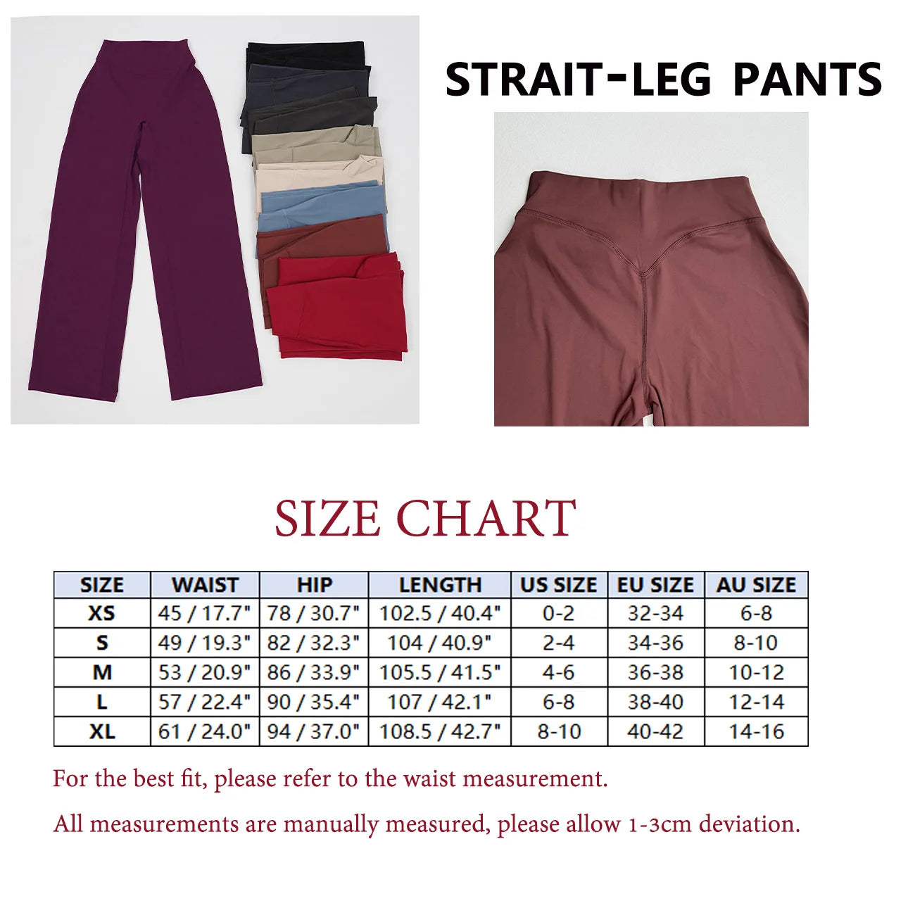 VEQKING Soft Active Women Yoga Pants Strait-leg Yoga Pilates Trousers Naked Feel Gym Fitness Peach Hip Outfits Loose Fit Bottoms ATFH