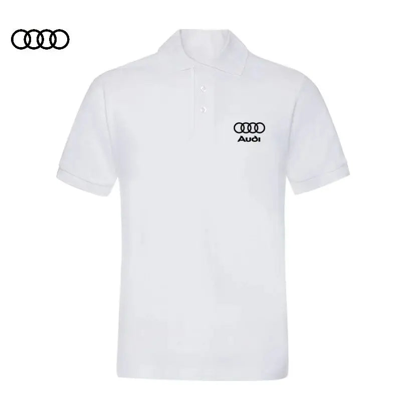 Audi Fan Gift Summer Polo Shirt Trendy New Cotton Men's and Women's Y2K Loose Casual Short Sleeved Top
