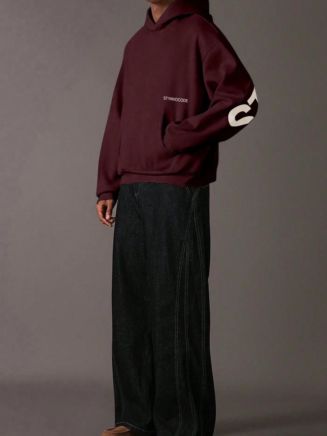 Men's & Women's Hoodie Back Wrap Around Large Letter Print Y2K Streetwear Oversized Casual Pullover Sweatshirt S‑2XL