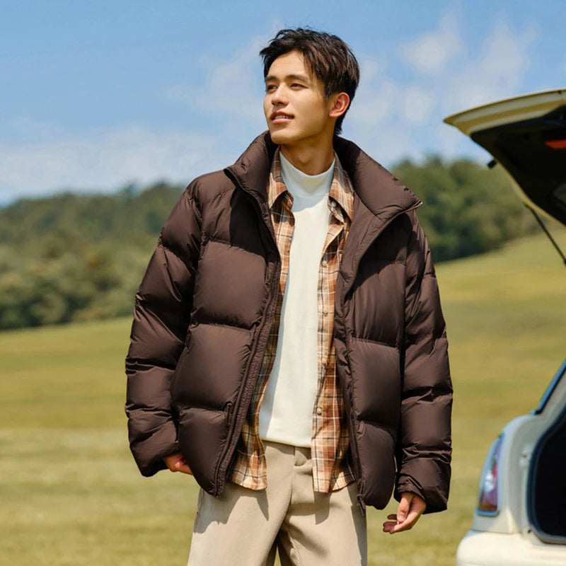 Semir Down Jacket Men 2026 Winter New Thickened Short Coat Three-Proof Thermal Puffer Coat Couple Top Trendy Down Jacket