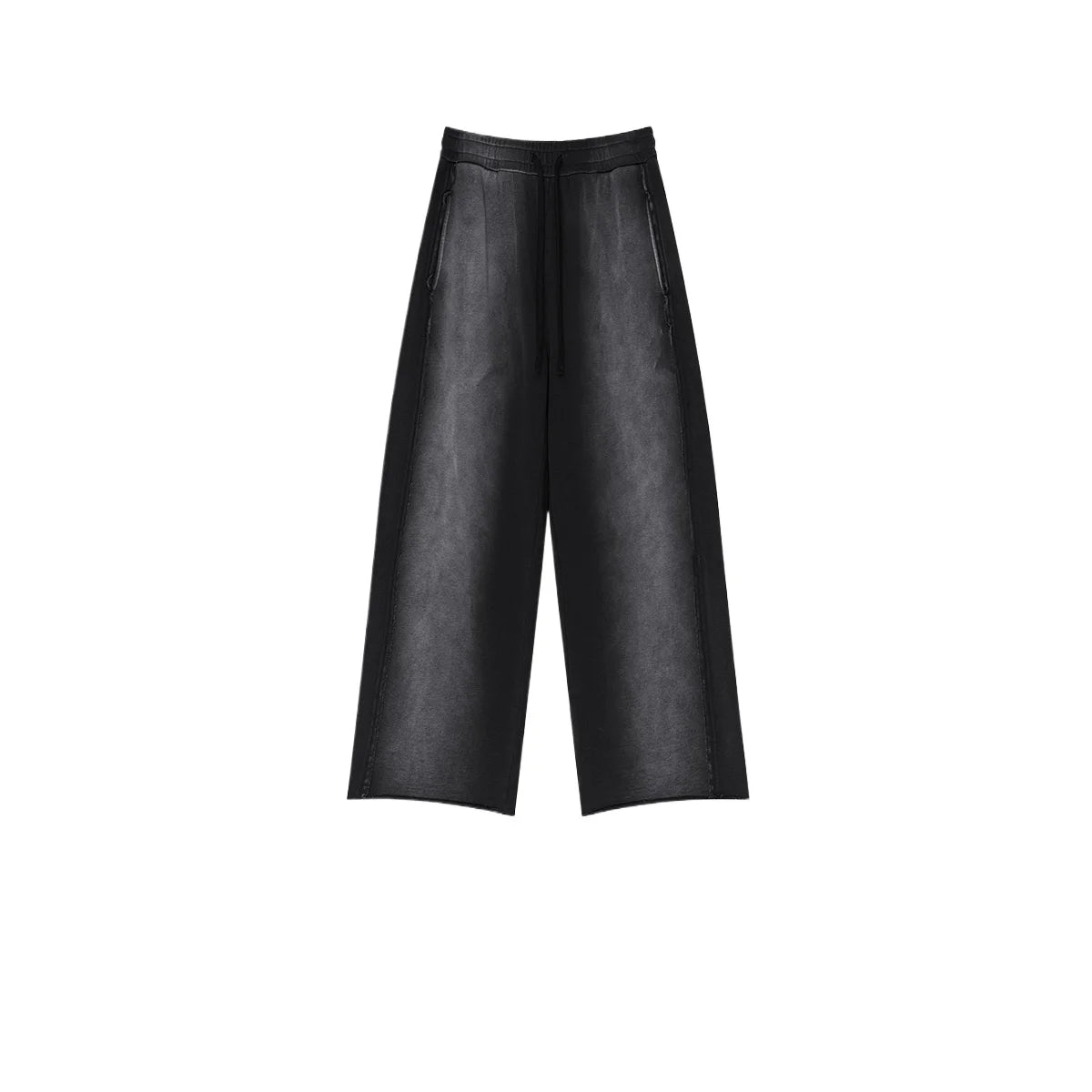 Custom LOGO men's 2025 autumn 370G heavy 100% cotton gradual change hole hooded sweater straight trousers set - ATFH