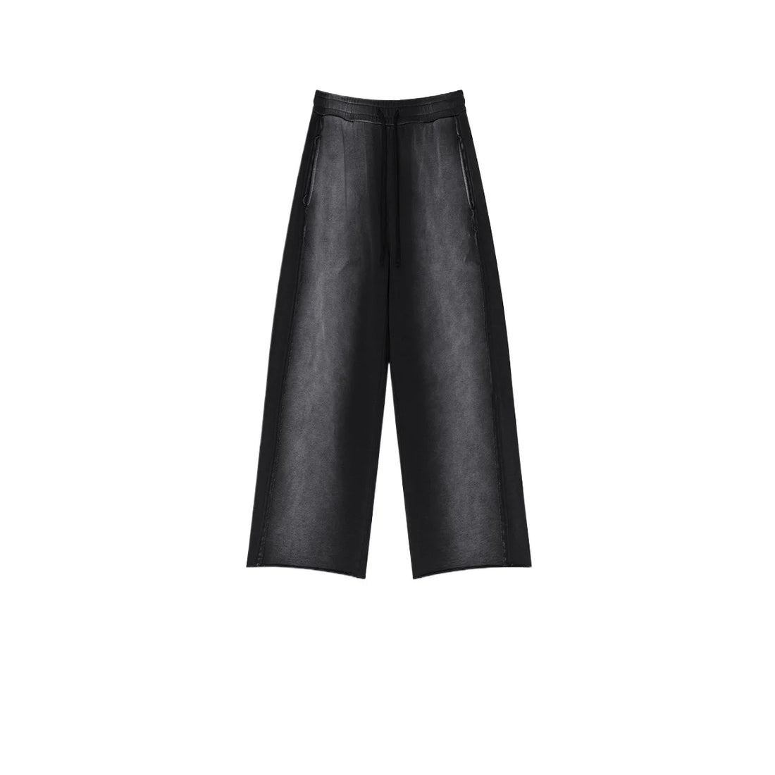 Custom LOGO men's 2025 autumn 370G heavy 100% cotton gradual change hole hooded sweater straight trousers set - ATFH