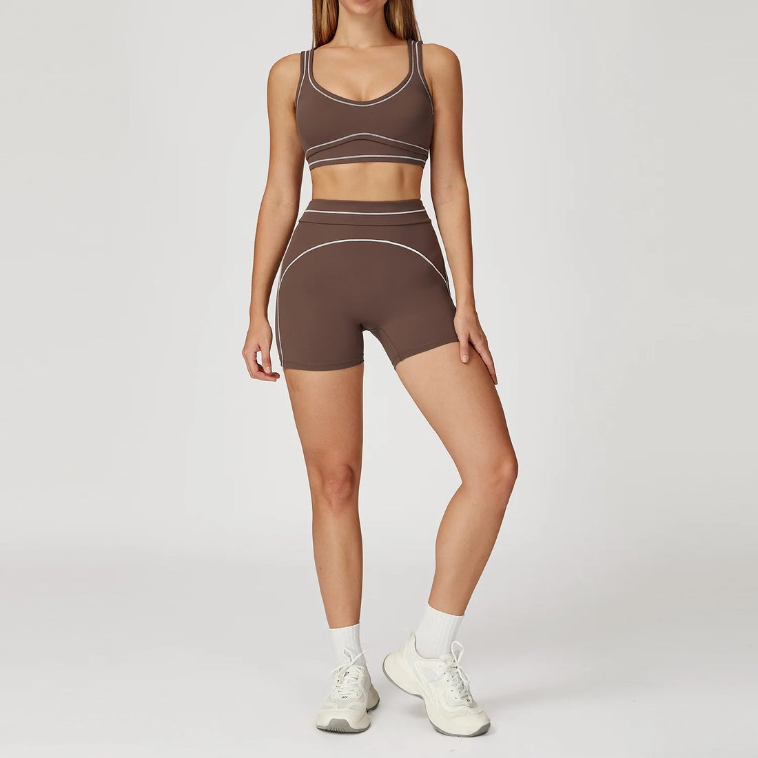 2PCS Yoga Set Gym Clothes Outdoor Sports Outfits Women Tracksuit Gym Fitness Suits Workout Long Sleeved Flared Pants Sportswear - ATFH