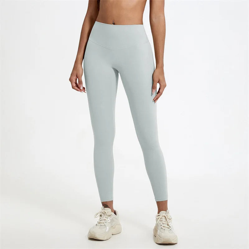 Summer Super Soft Fabrics High Waist Yoga Pants Running Train Tights Women Push Up Sports Leggings Women Breathable Gym Leggings - ATFH