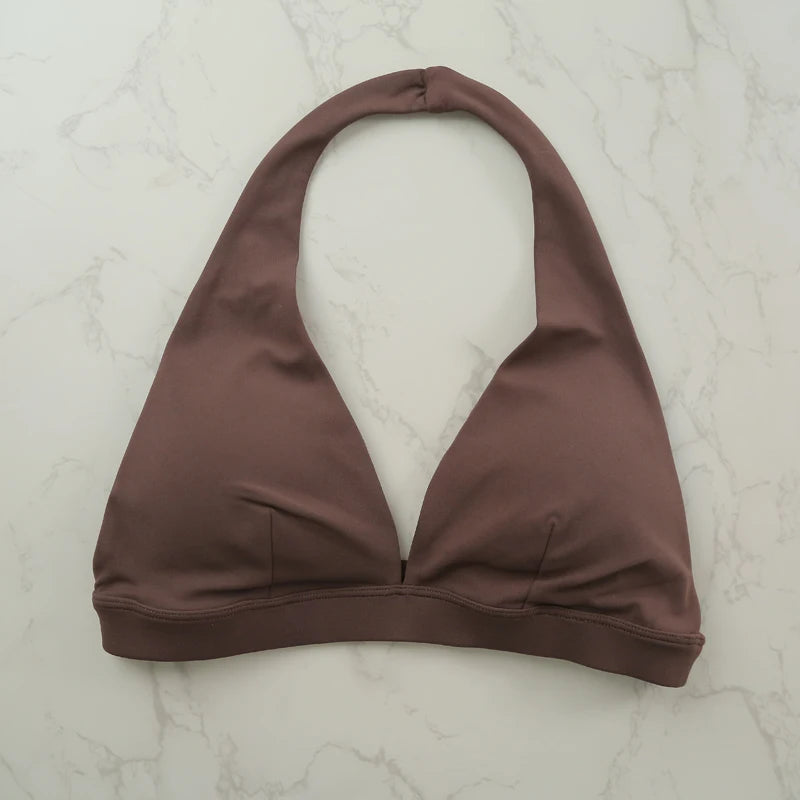 DIAS FIT JOY -Neck Hanging Neck Naked Feeling Yoga Bra for Running Fitness Cycling - Breathable Comfortable Sports Bra for Women - ATFH