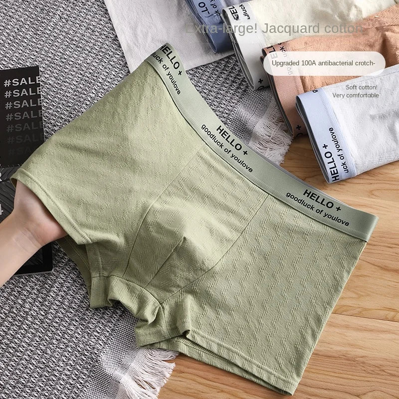 3Pcs Fashion Men's Boxer Shorts Comfortable Cotton Underwear Solid Underpants Sexy Panties Male Breathbale Boxer Briefs