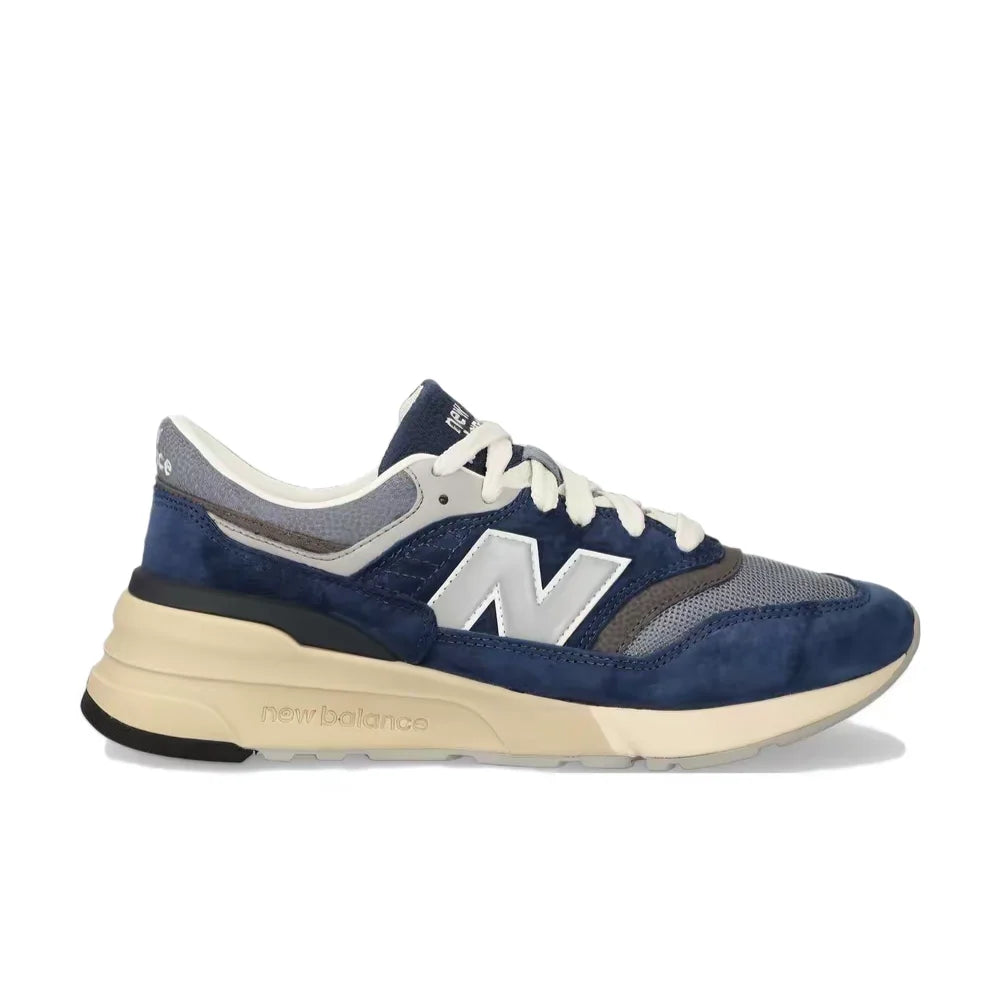 New Balance NB997R Unisex Low-Top Urban Commuter Runners – Blue/Silver, Leather Upper, Comfortable & Durable U997RHB