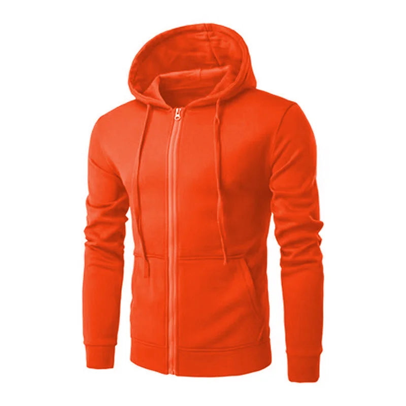 spring autumn Men Sweatshirts Long Sleeve Hoodie Zipper cardigan Male/woman Hoodies Sweatshirt Slim Fit Hoodie Male Clothing - ATFH