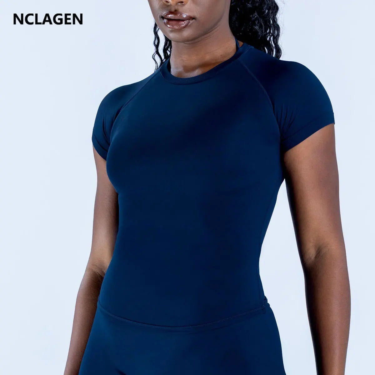 NCLAGEN Impact Short Sleeve Top Women GYM Clothes Seamless workout t shirts Fitness Quick Dry Running tee Yoga Pilates shirt - ATFH