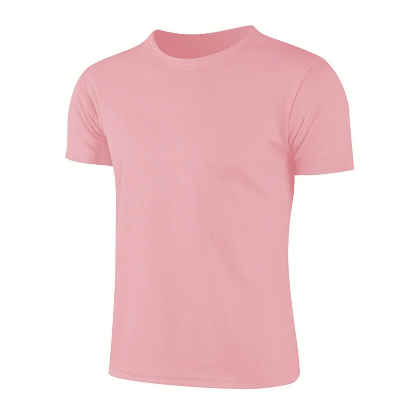 Men Women Quick Dry Short Sleeve Sport T Shirt Gym Jerseys Fitness Shirt Trainer Running T-Shirt Teenager Breathable Sportswears - ATFH