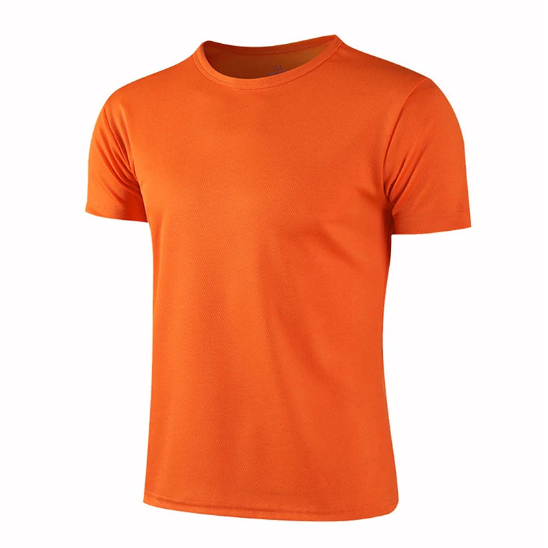 Men Women Quick Dry Short Sleeve Sport T Shirt Gym Jerseys Fitness Shirt Trainer Running T-Shirt Teenager Breathable Sportswears - ATFH