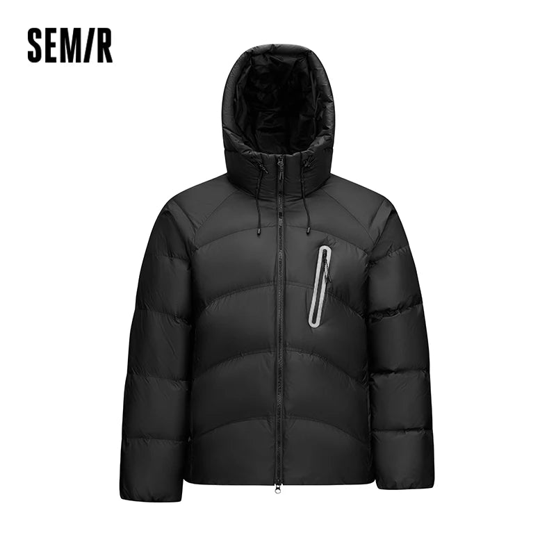 Semir Men Down Jacket Lightweight Outdoor Water Repellent Hooded Windproof Winter Urban Casual Couple Fashion Outerwear 2026