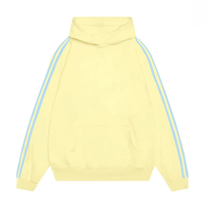 China Cotton Composite Milk Silk Stripe Stitching Hoodie Simple Fashion Fabric Comfortable Skin-friendly Wear Resistance Clothes - ATFH