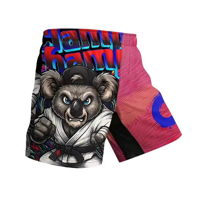 MMA Muay Thai Shorts Men Fighting Training Brazilian Jiu Jitsu Boxing Spandex/Polyester Stretch Durable Light Weight Short Pant