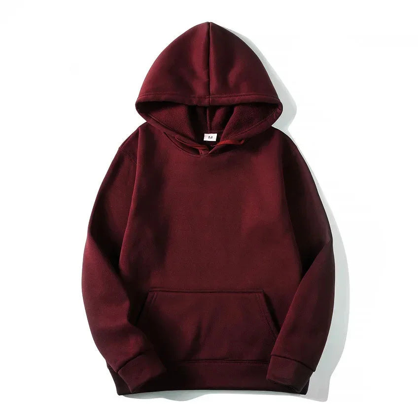 New Fashion Men's Women's Hoodies Spring Autumn Winter Casual Hoodies Sweatshirts Men Tops Solid Color Hoodie Sweatshirt Male - ATFH