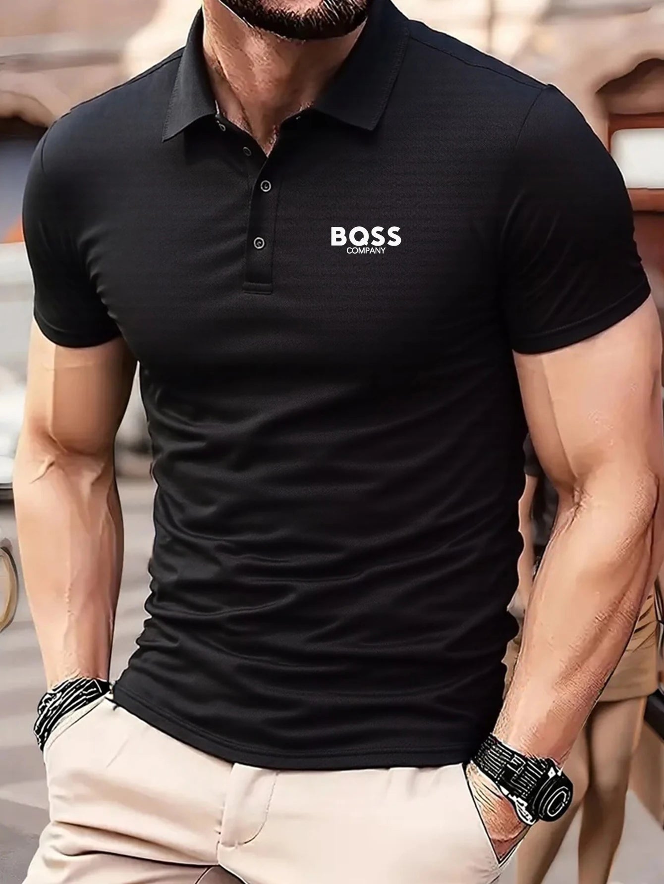1-Pack Men's Summer Short Sleeve Polo Shirt Solid Pique Knit Casual Sportswear Top Breathable Soft Fabric for Business