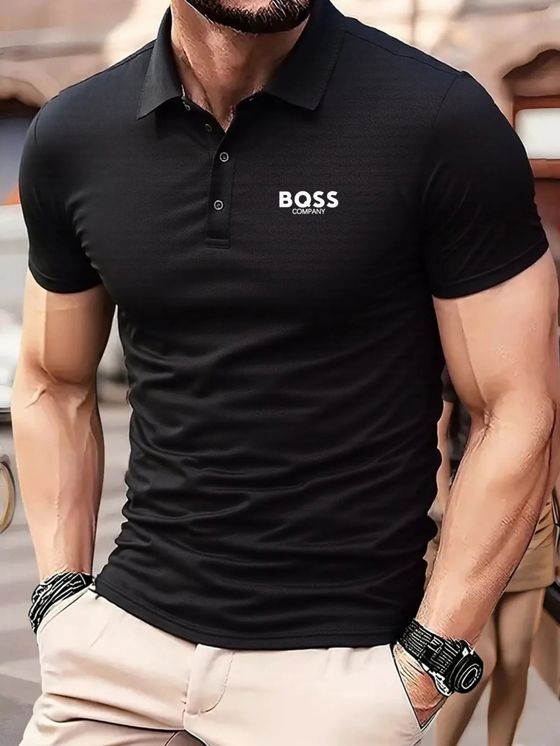 1-Pack Men's Summer Short Sleeve Polo Shirt Solid Pique Knit Casual Sportswear Top Breathable Soft Fabric for Business