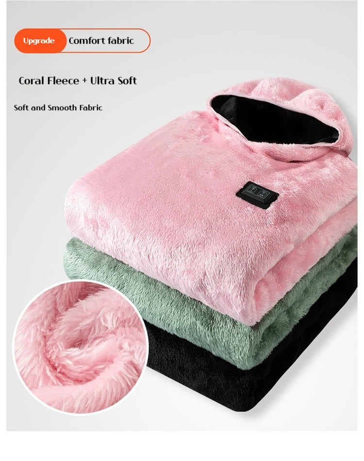 2025 Newest Heating Hoodie USB Electric Warm Hoodie for Men Women Winter Heated Vest Hoodie Sweatshirt New Hoodie Winter Clothes - ATFH