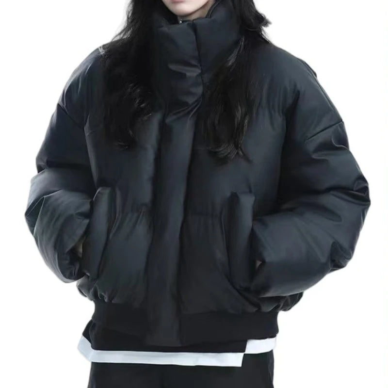 Foreign Style Korean Style Casual Cotton-padded Clothes Thermal Jacket Winter Fashion Down Thickened Parkas Women's High Street ATFH