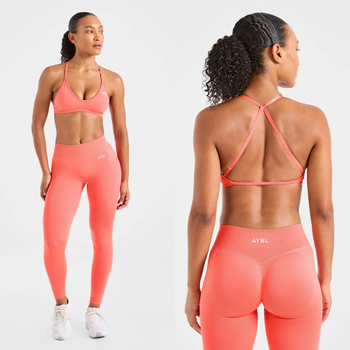 2 Pieces Set Adapt Seamless Strappy Sports Bra Leggings Set Yoga Fitness Set Women Workout Running Sports Leggings Gym Suit - ATFH