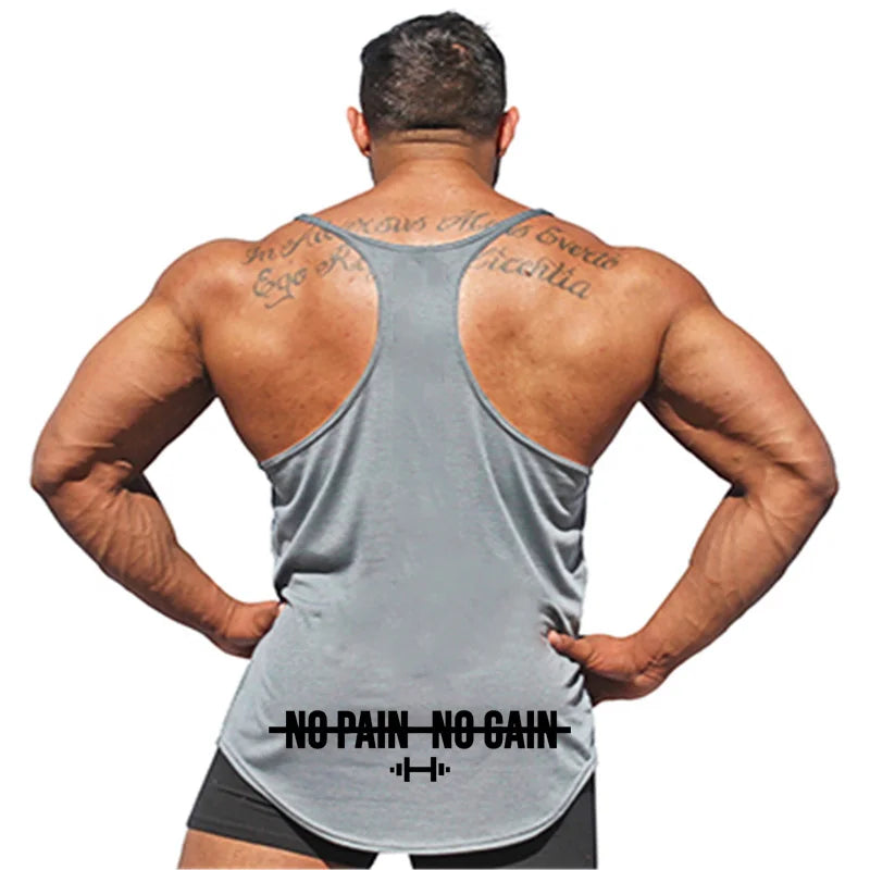 Men Sexy Loose Stringer Singlet Summer sleeveless Cotton Sport Casual Workout Tank Top Fitness Training breathable Bodybuilding