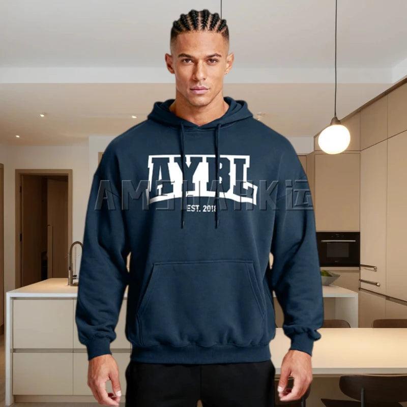 2026 Spring Unisex Oversized AY Hoodie Casual Loose Fit Pullover Sweatshirt With Pocket Breathable Warm Gym Sportswear For Worko - ATFH
