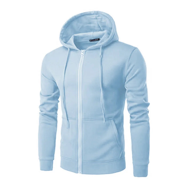 spring autumn Men Sweatshirts Long Sleeve Hoodie Zipper cardigan Male/woman Hoodies Sweatshirt Slim Fit Hoodie Male Clothing - ATFH