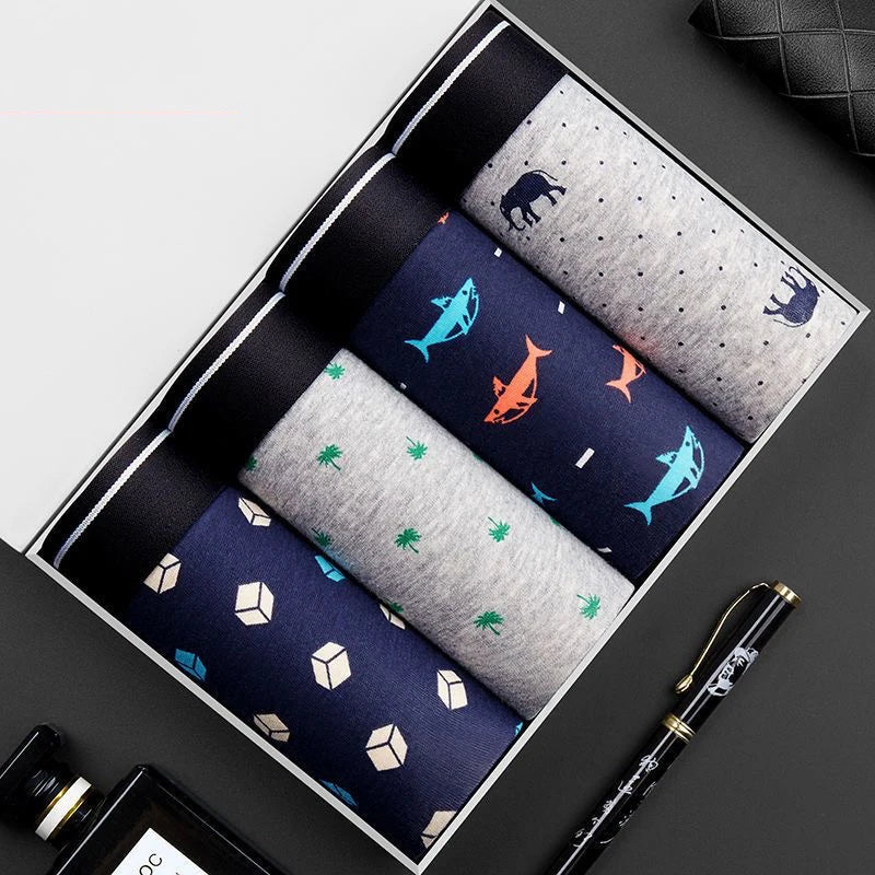 Men Boxer Cotton Boxers Underwear Men Underpants Male Home Brand Man Panties Breathbale U Convex Pouch Comfort Shorts XL-4XL