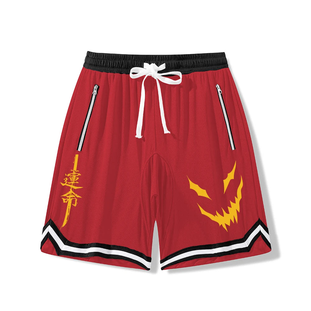 2026 New Men's Printed Sports Shorts Comfortable And Breathable Suitable For Daily Fitness Training Drawstring Adjustable Shorts