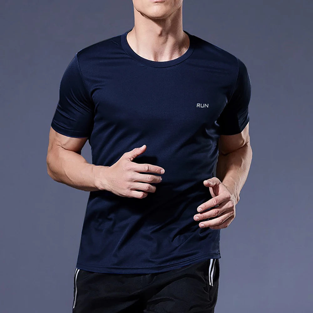 Men Undershirt T-Shirt Quick Dry T-shirt lightweight Underwear Running Breathable Fitness Shirt Ice Silky Gym Football Jerseys