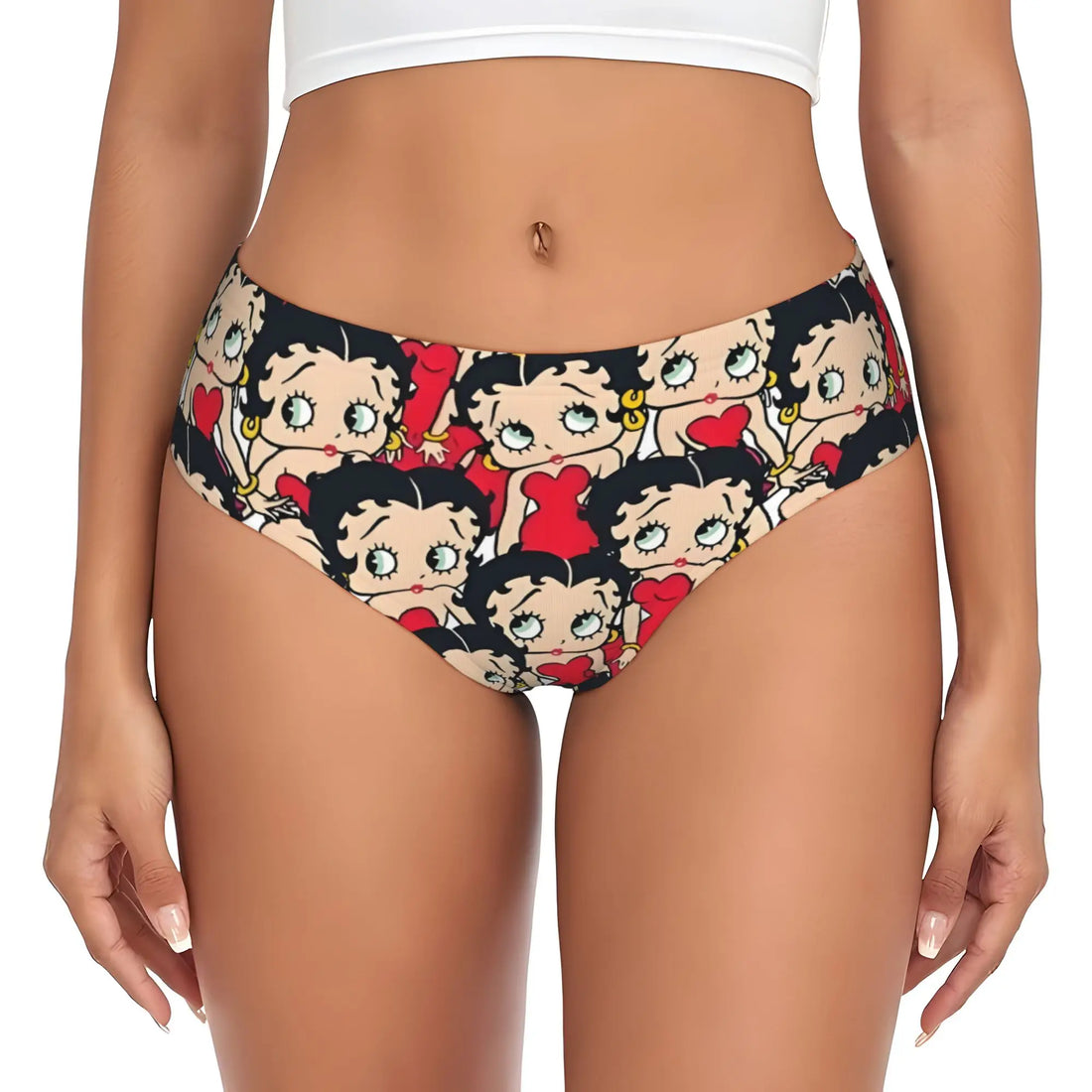 Cartoon Girl Boop  Brief Panties Womens Comfort Stretch Bettys  Underwear