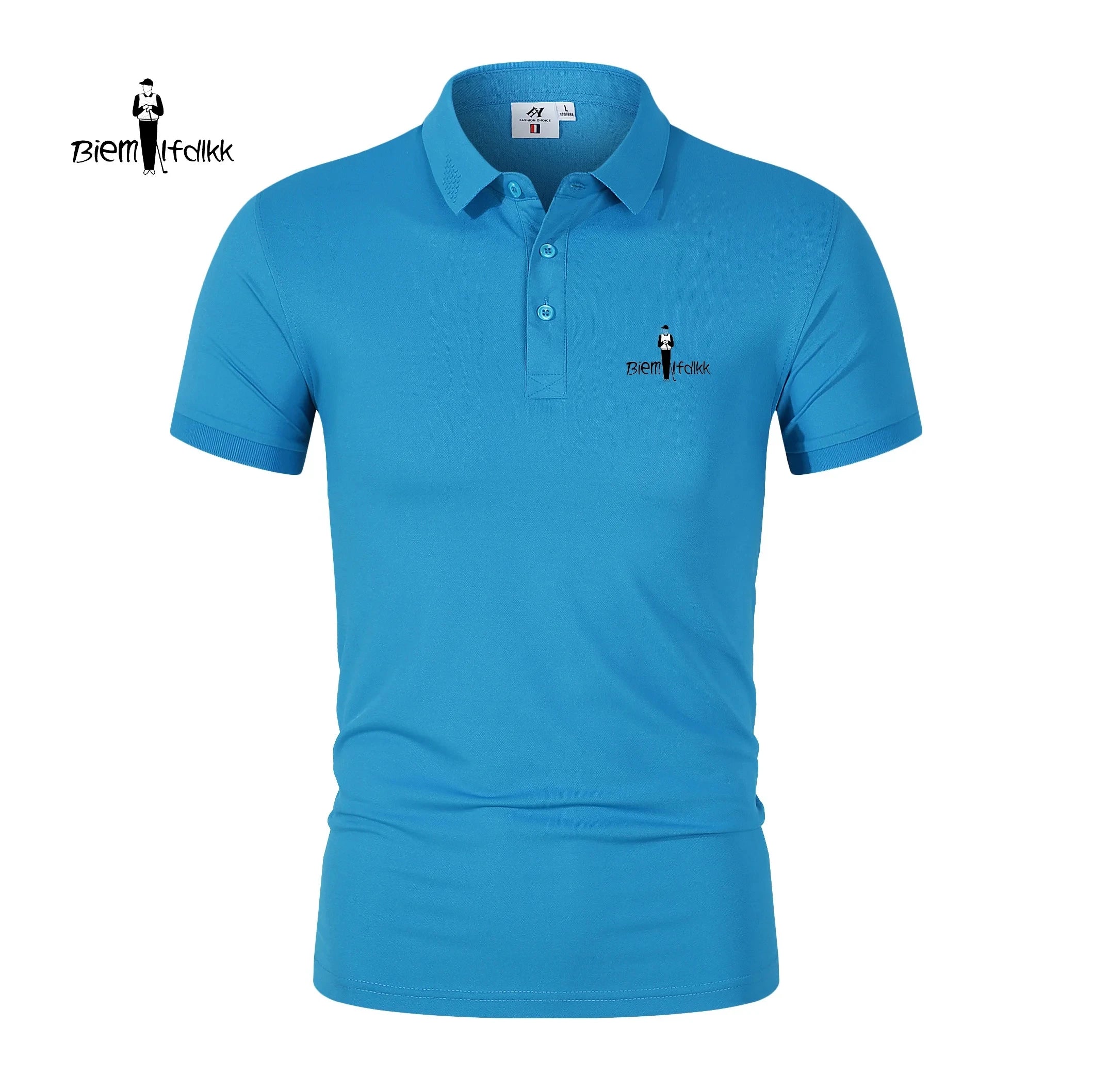 Summer short sleeved polo shirt men's casual style striped top T-shirt breathable cool high-end business 2024