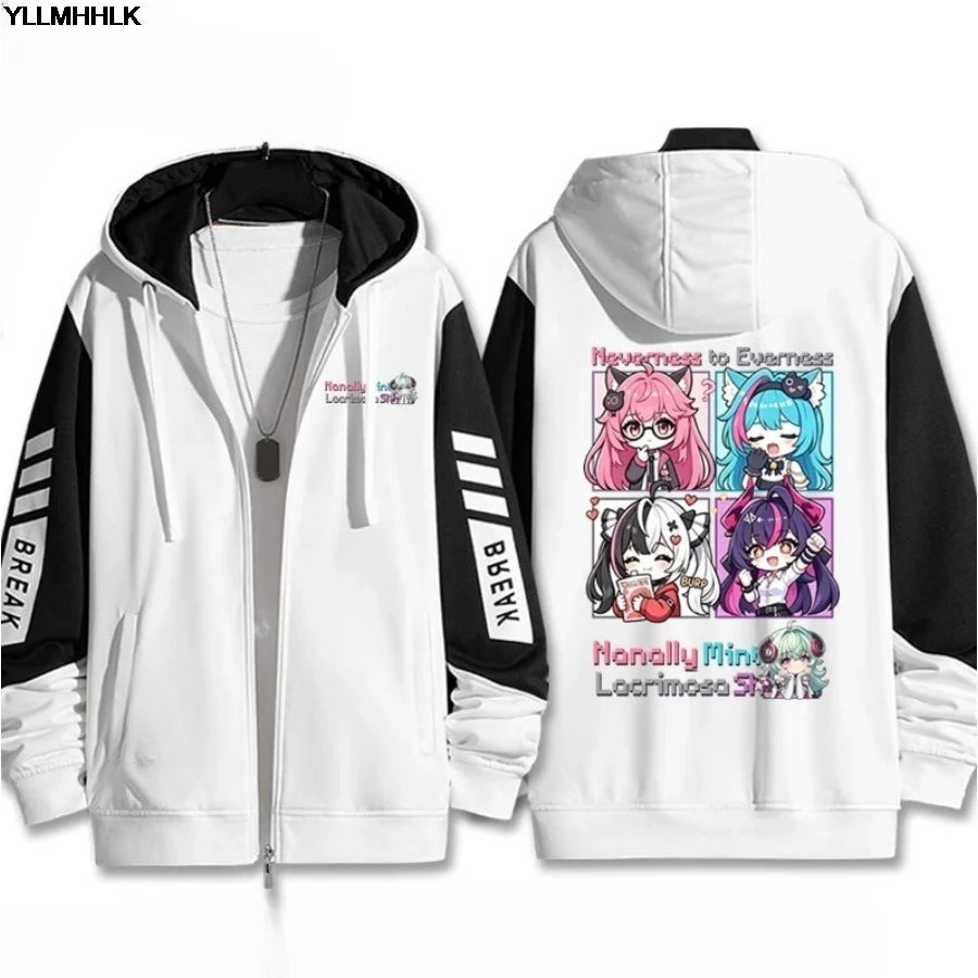 3D Print Anime Neverness To Everness Zip Up Women/Men Hoodie Sweatshirt Mint‌ Nanally‌ Lacrimosa‌ Cosplay Zipper Hooded Jacket