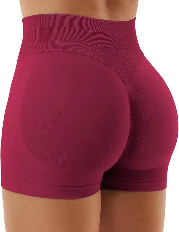Gym Shorts Women Fitness Sports Biker Shorts 4.5" Low Waist Band Yoga Shorts Workout Tights Scrunch Butt Seamless Leggings Woman Tahsi Fashion House