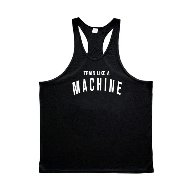 Men's Summer Breathable Gym Clothing for Men Cotton Running Vests Fitness Tank Tops Loose Workout Stringer Sleeveless Shirt