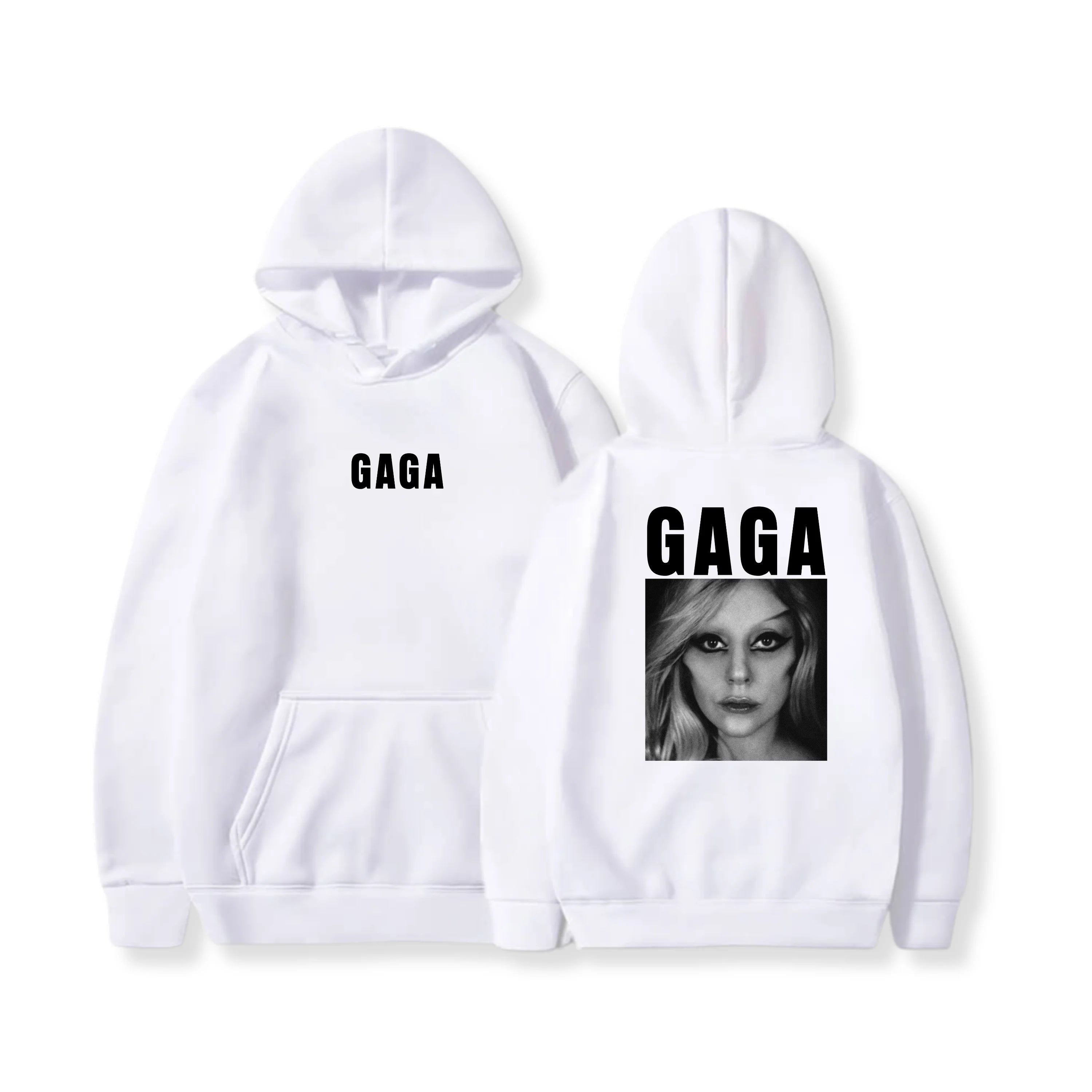 Autumn Winter Hoodies Lady Gaga Ablum Graphic Oversized Women Men Streetwear Fleece Warm Sweatshirt Female Male Tracksuits Coats - ATFH