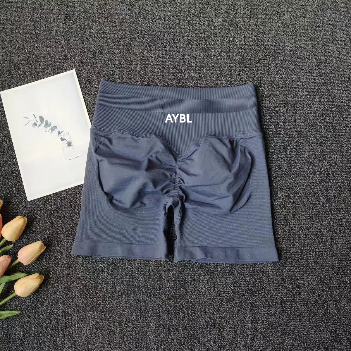 Short De Sport Pour Femme, Sans Couture, Uni, Blanc, Taille Haute, Effet Push-Up, Pour Le Yoga Et La Course à Pied