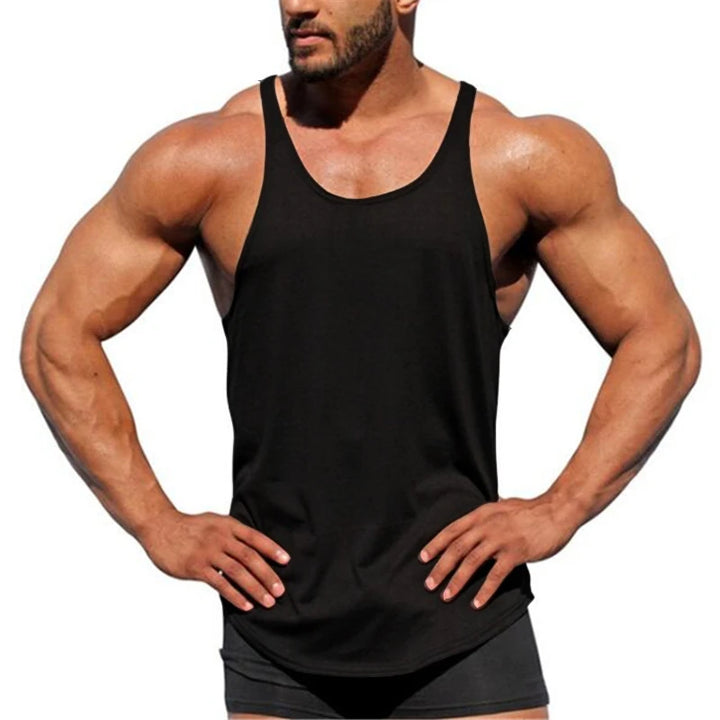 Men Sexy Loose Stringer Singlet Summer sleeveless Cotton Sport Casual Workout Tank Top Fitness Training breathable Bodybuilding