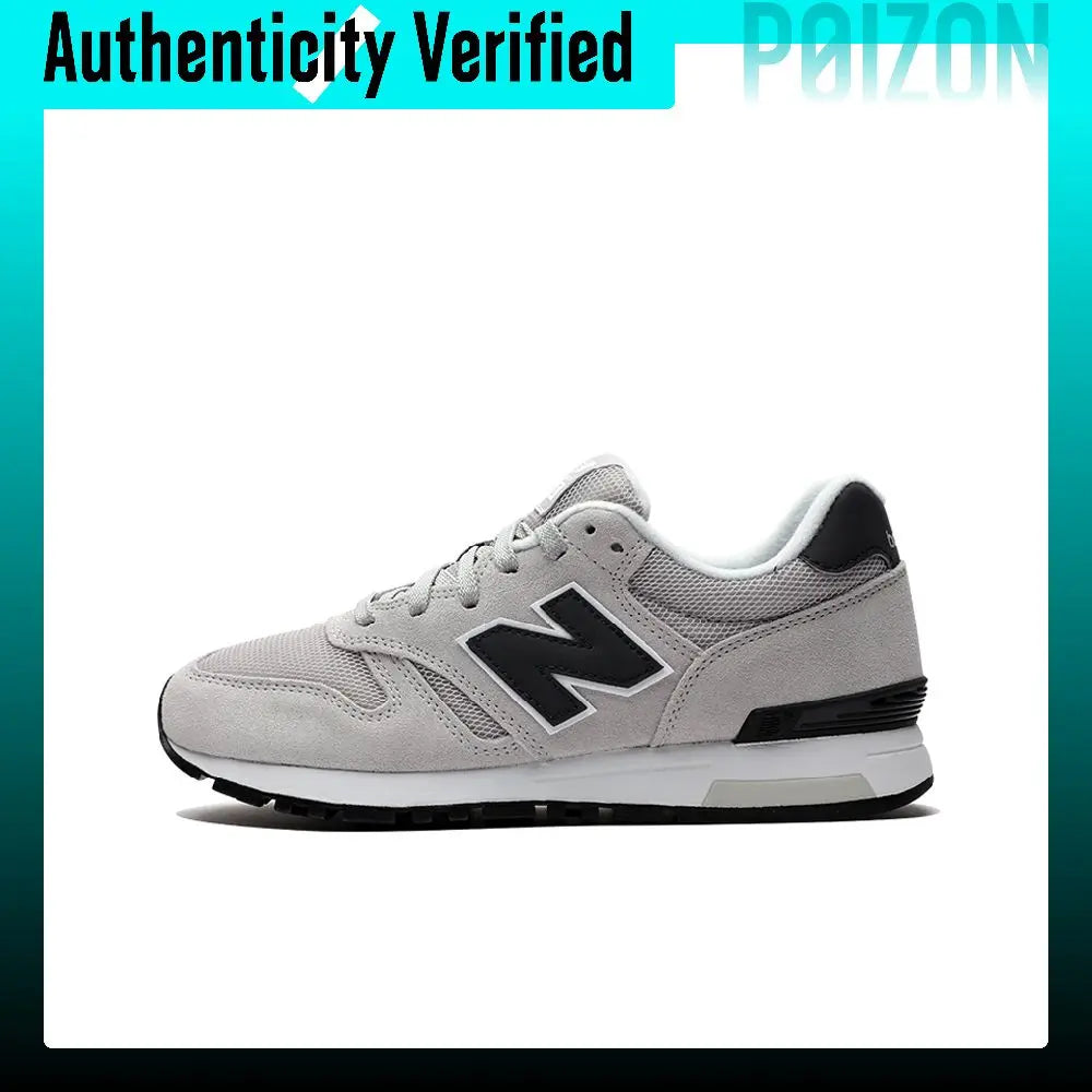 New Balance NB 565 Fabric Abrasion-Resistant Breathable Low-top Casual Running Shoes Unisex Gray White Black D-Width ML565CLG