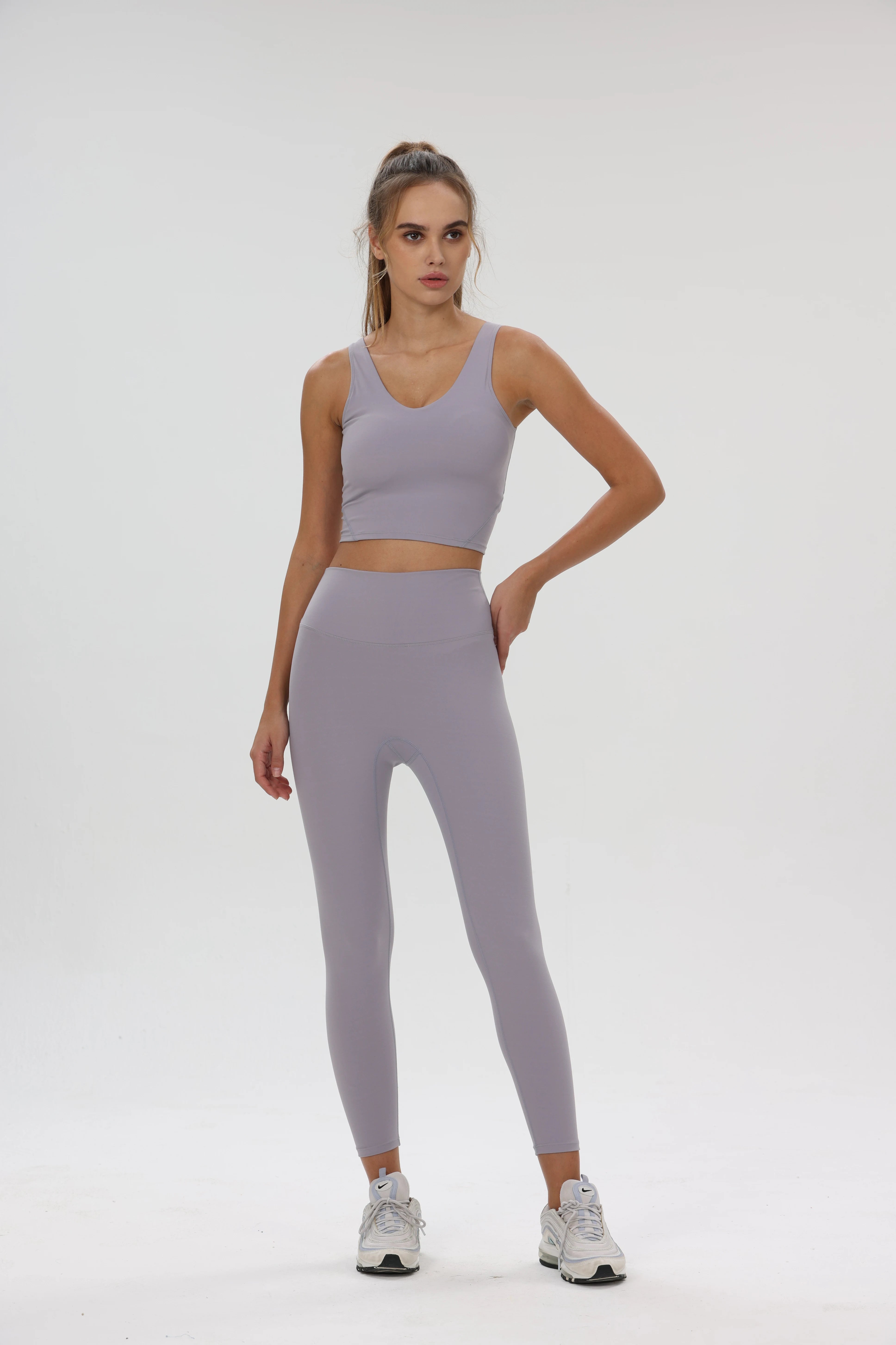 No Front Seam Leggings for Women Seamless High Waisted Buttery Soft Yoga Pants Sports Female Tights Lycra Lifts Buttocks Workout ATFH
