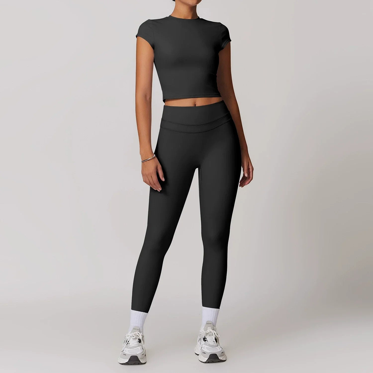 2 Pieces Sportswear Women Yoga Set Gym Clothes Sportswear Yoga Suits Fitness Set Tracksuits Sports Bra Gym High Waist Leggings - ATFH