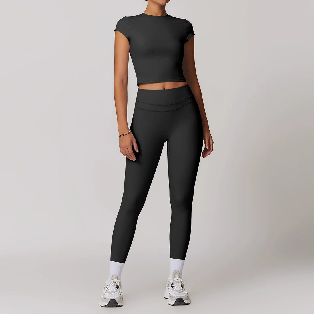 2 Pieces Sportswear Women Yoga Set Gym Clothes Sportswear Yoga Suits Fitness Set Tracksuits Sports Bra Gym High Waist Leggings - ATFH